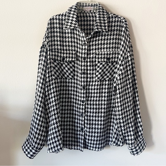 Jess Lea Sonoma Houndstooth Shacket - Picture 2 of 16